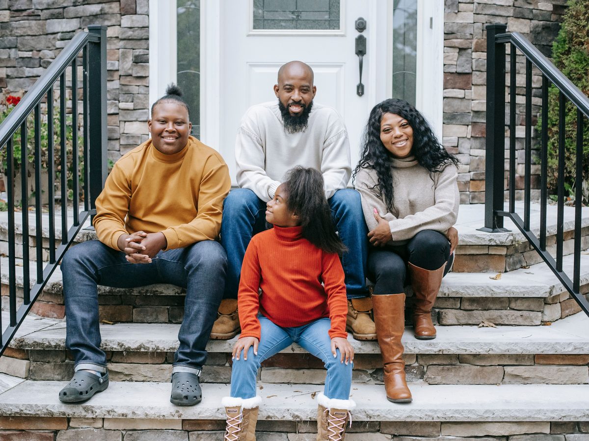 Family settling happily into their new home
